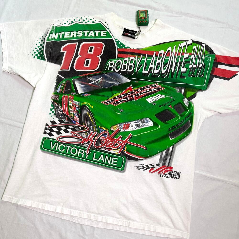 Vintage Y2K Bobby Labonte NASCAR AOP All Over T-Shirt - XL